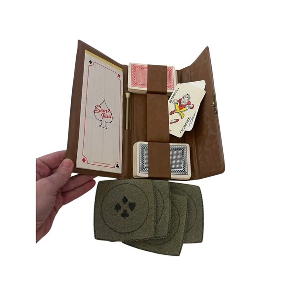 Vintage Playing Cards In Case With Coasters - Picture 5 of 10